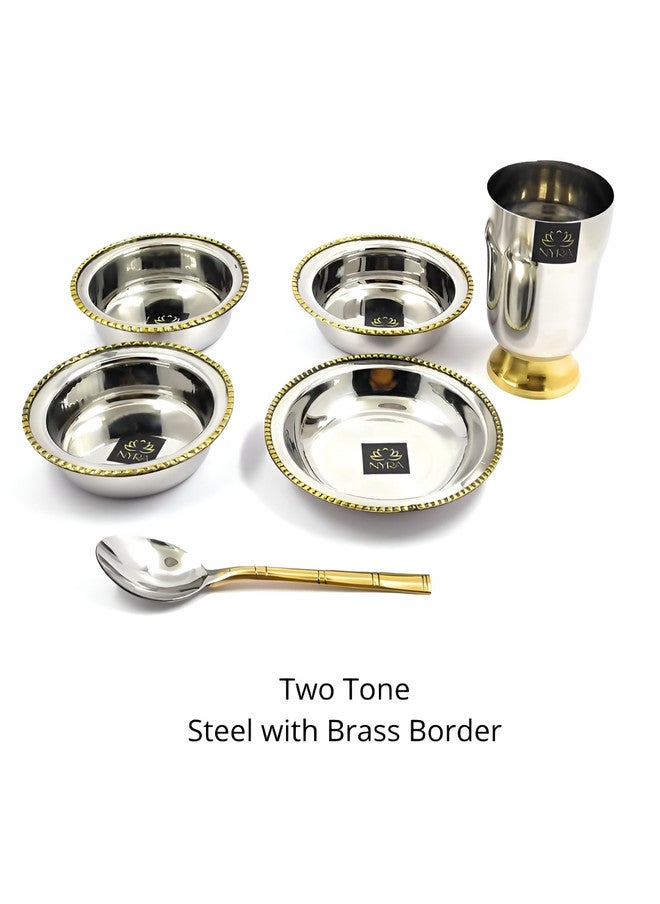 Nyra Kitchenware Stainless Steel 7 Piece Dinner Set - Dishwasher Safe - Image 5